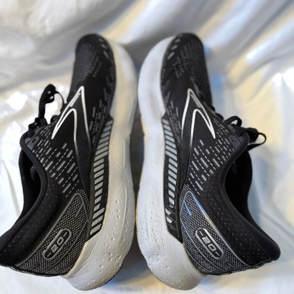 Brooks Glycerin GTS 20 Mens Running Shoes Black White Stability Sneaker 12 D